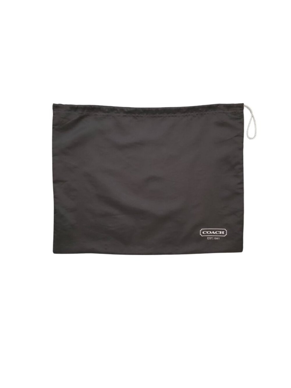 COACH Brown Drawstring Dust Bag With Logo For Handbags Or Accessories 19.5x15